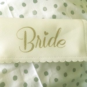 White Scalloped Bridal Jewelry Organizer/Clutch